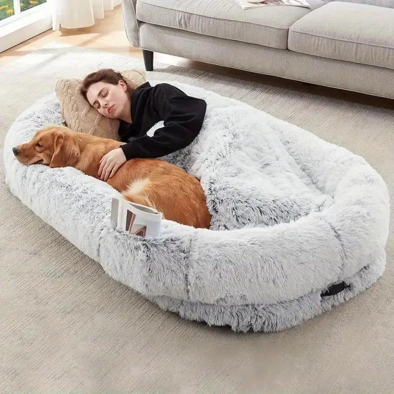 CozyBond Duo – Orthopedic Dog & Human Bed for Comfort & Support