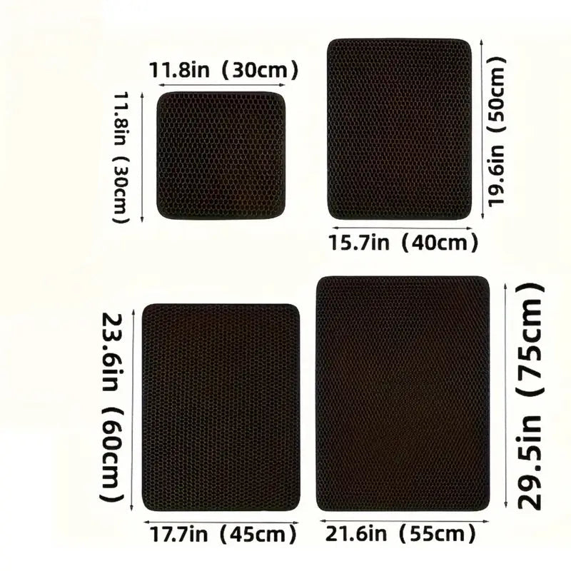 CleanPaws – Dual-Layer Waterproof Cat Litter Mat for Easy Cleanup