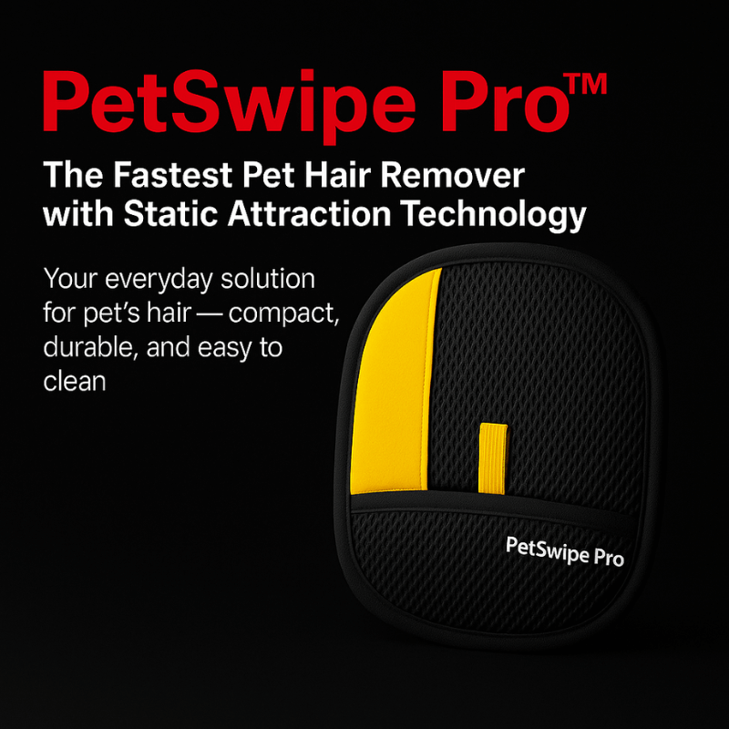 PetSwipe Pro™ - Fast Pet Hair & Lint Remover Glove | Elastic Mesh Technology for Clothes, Furniture, Car & More