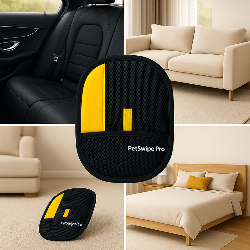 PetSwipe Pro™ - Fast Pet Hair & Lint Remover Glove | Elastic Mesh Technology for Clothes, Furniture, Car & More