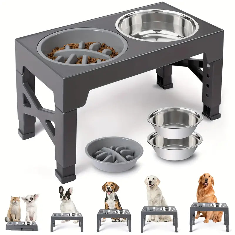 ElevateFeeder Pro – Adjustable Elevated Dog Bowls for Better Digestion