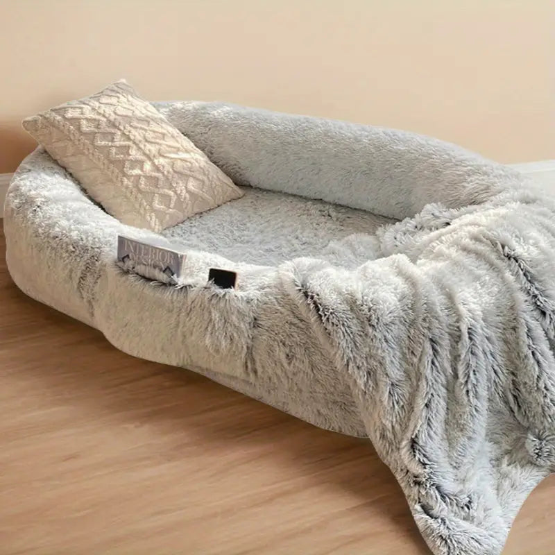 CozyBond Duo – Orthopedic Dog & Human Bed for Comfort & Support