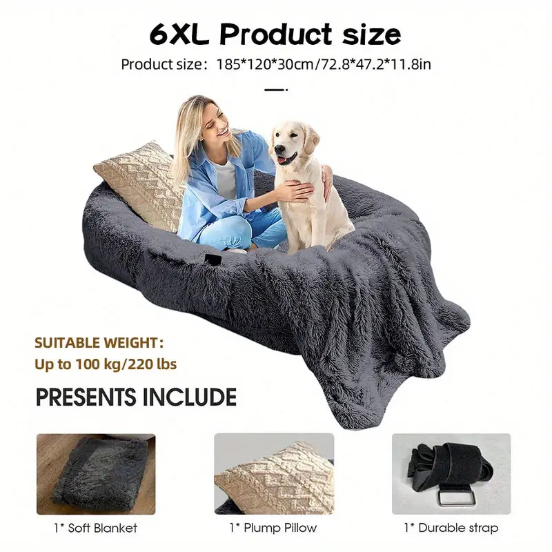 CozyBond Duo – Orthopedic Dog & Human Bed for Comfort & Support