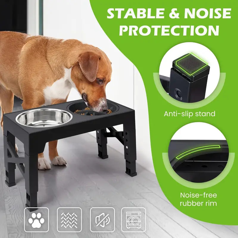 ElevateFeeder Pro – Adjustable Elevated Dog Bowls for Better Digestion