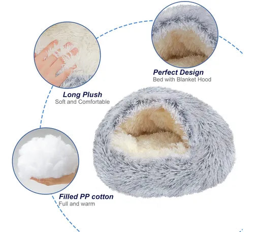 SnugShell™ Calming Winter Cave for Pets