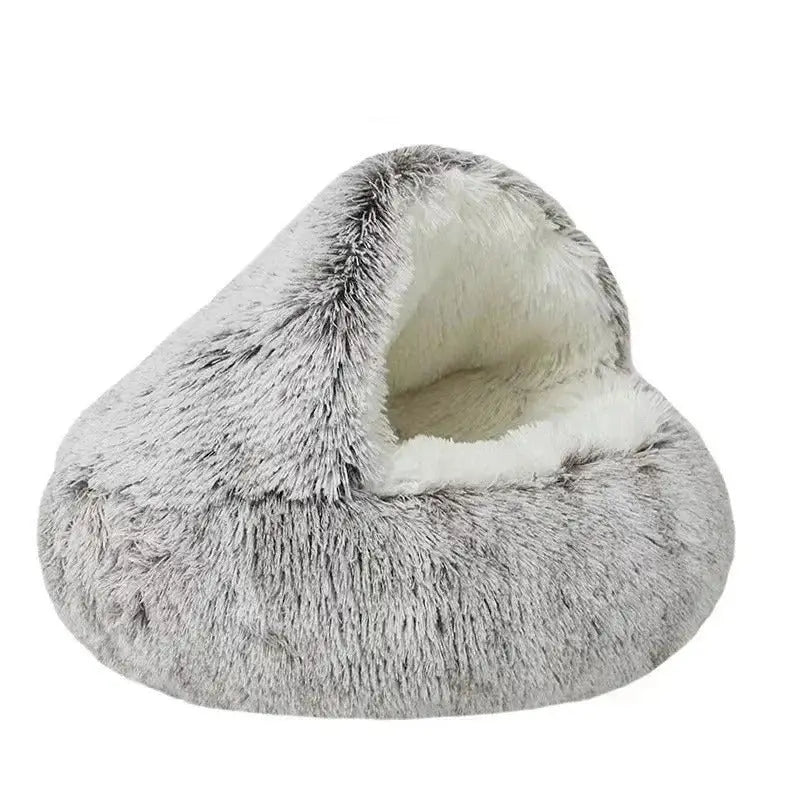 SnugShell™ Calming Winter Cave for Pets - PetYourLove - Anti-Anxiety pet Bed